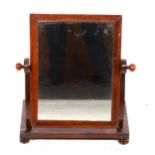 A Victorian mahogany toilet mirror