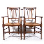 Two country-made carver chairs
