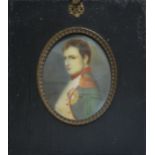 A portrait miniature of a young Napoleon,