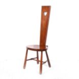 A Welsh stained wood spinning chair