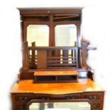 Victorian inlaid mahogany bedroom suite,