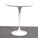 A 'Tulip' occassional table, designed by Eero Sarinen, produced by Knoll