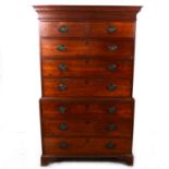 A Victorian mahogany chest on chest