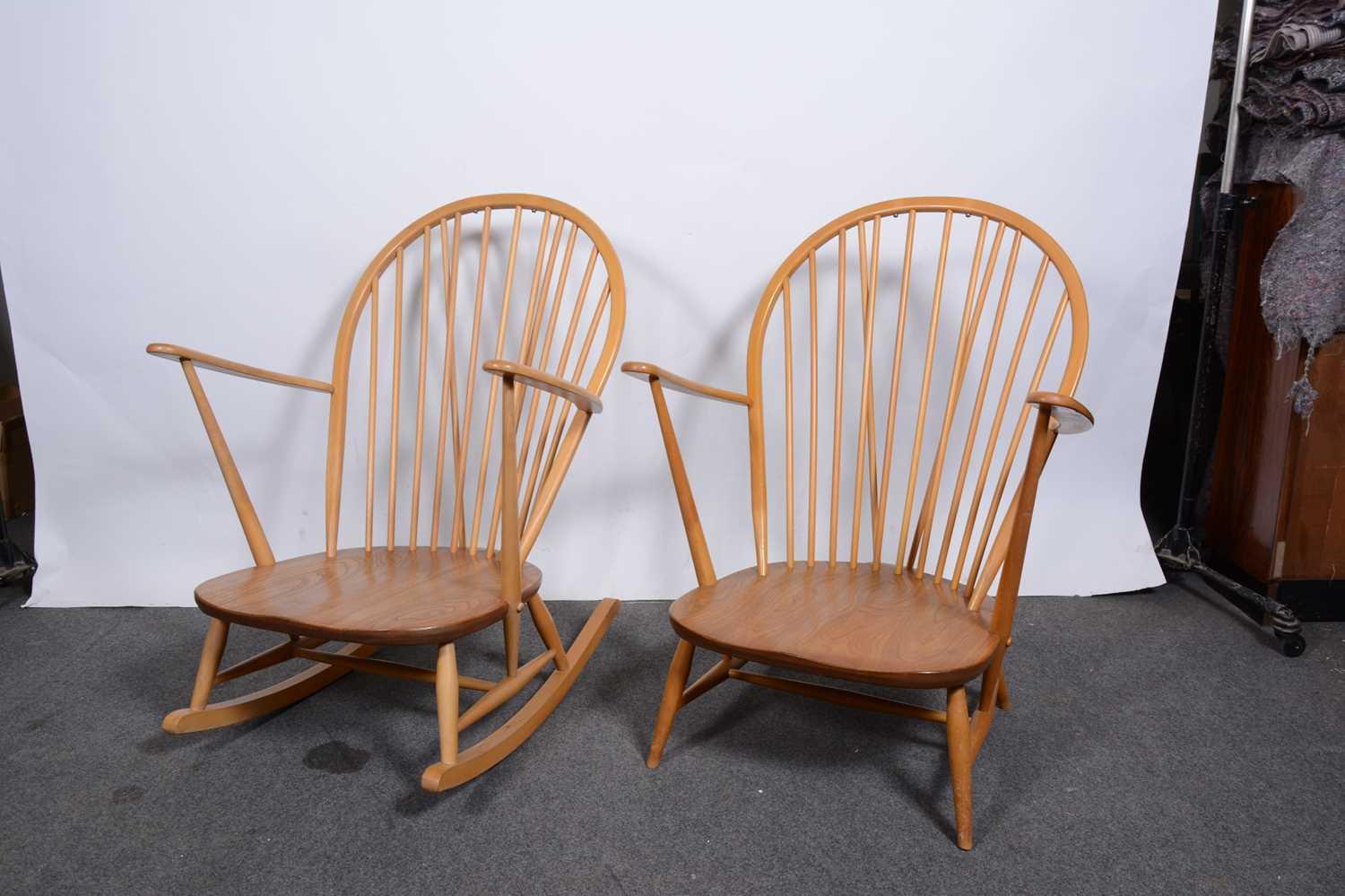 Three Ercol armchairs and similar rocking chair - Image 4 of 5