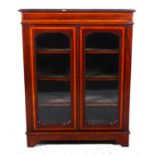 An Edwardian mahogany crossbanded vitrine