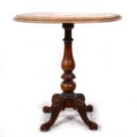A Victorian walnut occasional table