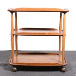 An Ercol three-tier dinner trolley