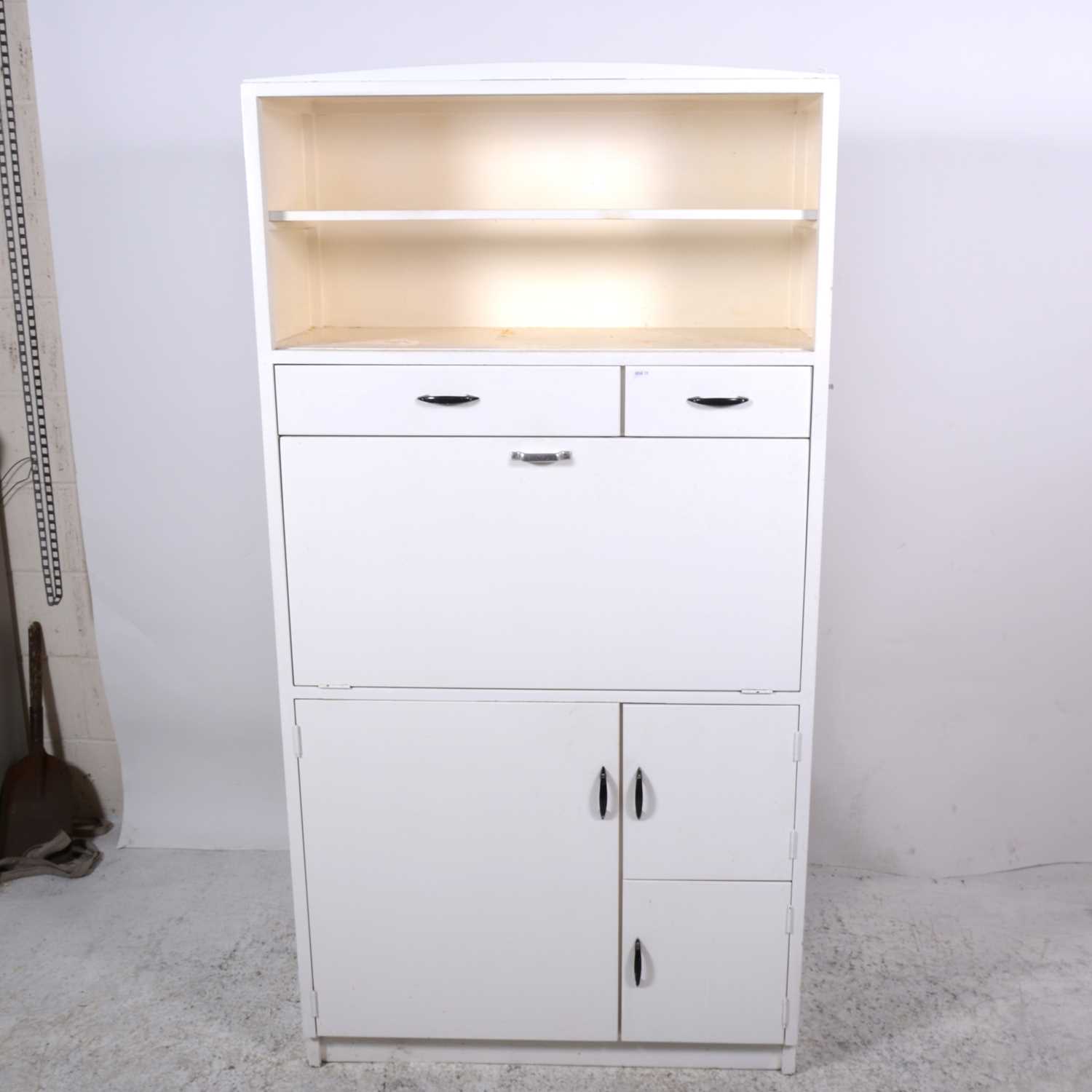 A white-painted utility kitchen cabinet - Image 4 of 7