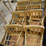 A set of twelve beech framed Chapel chairs