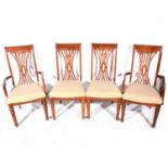 Victorian mahogany pull-out dining table, and set of eight reproduction chairs