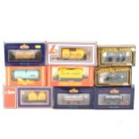 Fourty-five OO gauge model railway wagons, including Bachmann, Mainline, Hornby, Dapol etc.