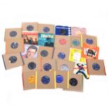 Aprox 120+ 7" singles and 78s vinyl records; including The Beatles, Billy Fury, The Hollies,