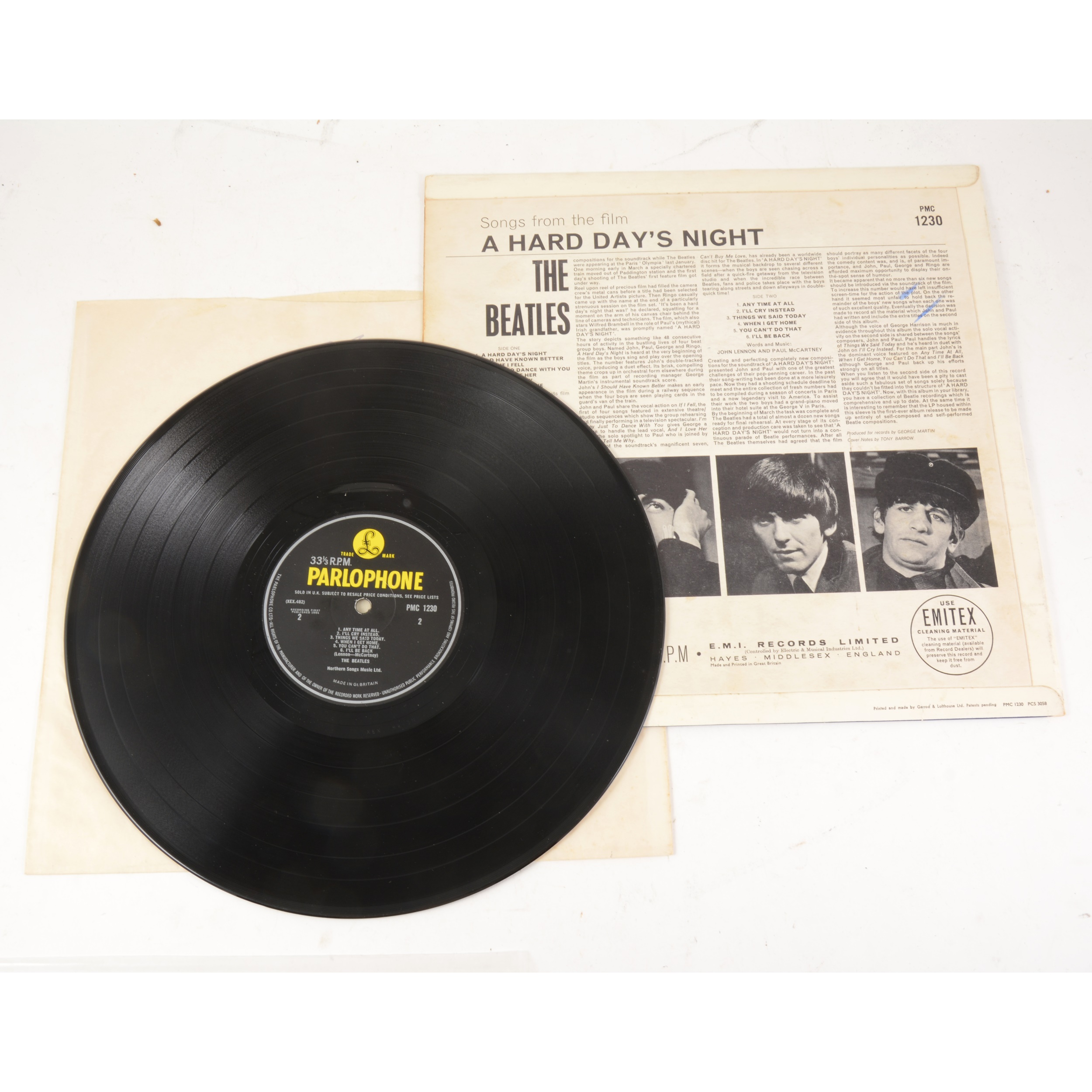The Beatles A Hard Day's Night LP vinyl record; Mono first pressing PMC 1230 matrix 481-3N/482-3N, - Image 2 of 3