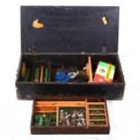 A toolbox of Meccano; a good selection of loose used parts