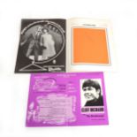 Paul McCartney signed programme - Talk of the Town, and another signed folded pamphlet signed by