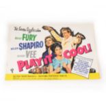 Play It Cool staring Billy Fury; set of eight original lobby cards, and a large Play it Cool format