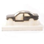 Corgi Toys prototype Mercedes C class, plastic casting on resign maquette, 28cm.
