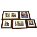 Seven signed photos of political figures and primisters, President Gerald Ford, Edward Heath,