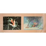 Pink Floyd; The Wall, original animation art work, two celluloids "Copulating Flowers" and "Essays