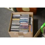 Two boxes of mostly Pop and Rock music CDs.