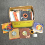 A box of aprox 250 mixed 7" single records, including The Seekers, ELO, Family, Dr Feelgood, etc