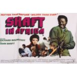 UK quad film poster; Shaft in Africa, staring Richard Roundtree, 30x40inch