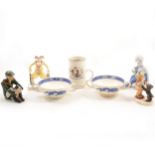 Assorted china and teaware including Crown Derby and Royal Stafford