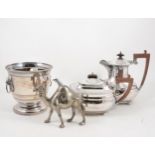 Adie Bros. silver plated four-piece teaset