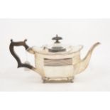 A Victorian silver teapot by Thomas Bradbury & Sons.
