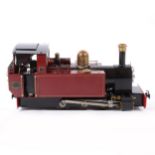 Roundhouse live steam, gauge 1 / G scale, 45mm locomotive, 0-6-0, no.7 maroon, in case.