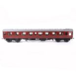 Tower Brass Models, gauge 1 / G scale, 45mm passenger coach, BR maroon no.M25476, boxed.