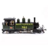 Accucraft live steam, gauge 1 / G scale, 45mm locomotive, 'Lyn' Southern 2-4-2T no.762, green, in