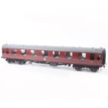 Tower Brass Models, gauge 1 / G scale, 45mm passenger coach, BR maroon no.M3001, boxed.