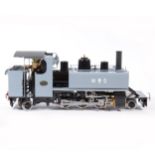 Roundhouse live steam, gauge 1 / G scale, 45mm locomotive, WD Alco 2-6-2T, grey, boxed, with RC.