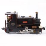 Roundhouse live steam, gauge 1 / G scale, 32mm locomotive, 'Jacqui' 0-4-0, black.