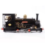 Roundhouse live steam, gauge 1 / G scale, 45mm locomotive, 'Charles' / Bushloe 0-4-0, black, with