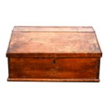 A 19th century pine table box/lap desk