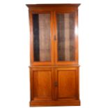 Edwardian walnut bookcase,