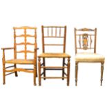 Three assorted bedroom chairs