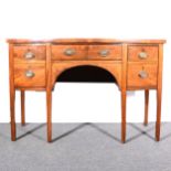 George III style mahogany bowfront sideboard