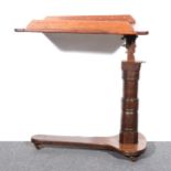 A Victorian mahogany invalids table