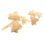 Geoffrey Bellamy for Ivan Tarratt, a 9 carat yellow gold ivy leaves brooch