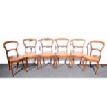 Set of six Victorian dining chairs,
