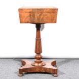 William IV mahogany teapoy,