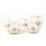 A quantity of Royal Crown Derby teaware, Derby Posies pattern