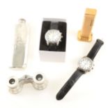 A small collection of Masonic items, Dunhill lighter, watches, pendants etc.