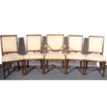 Set of five dining chairs, French Provincial style