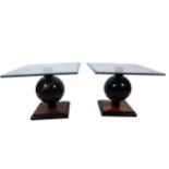 A pair of contemporary side tables