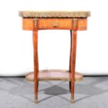A small Louis XV style kidney-shaped occasional table