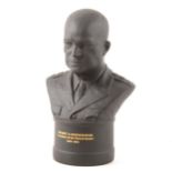 Wedgwood black basalt bust, Dwight D. Eisenhower, 23cm, boxed.